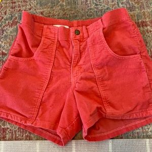American Apparel Pink Corduroy Shorts